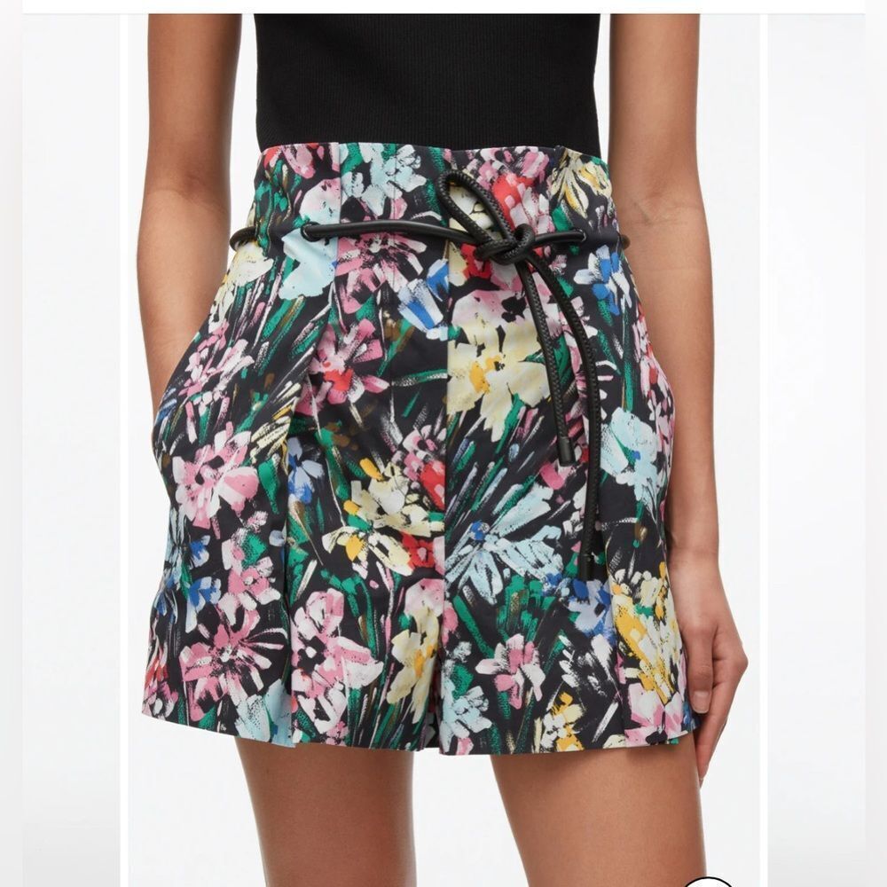 3.1 Phillip Lim Flowerworks Origami Short Origami Pleated Shorts Womens Sz 6